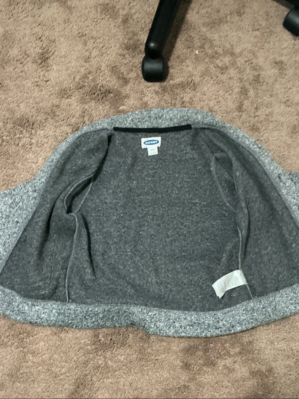 Old Navy Gray Shawl Collar Button Kids Jacket